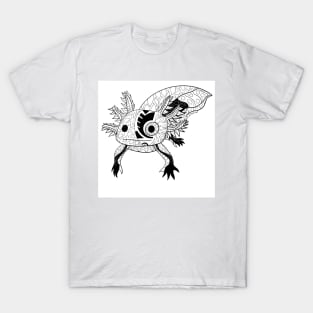 kawaii axolotl in totonac xochimilco pattern style T-Shirt